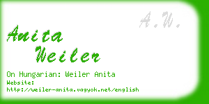 anita weiler business card